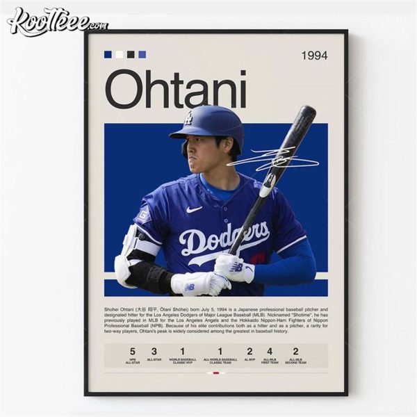 Shohei Ohtani Los Angeles Dodgers Baseball Poster