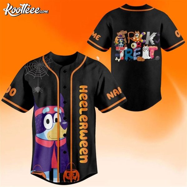 Bluey Halloween Heelerween Baseball Jersey