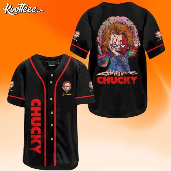 Chucky Horror Halloween Gift Baseball Jersey