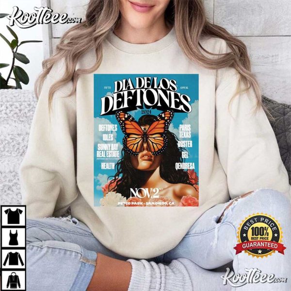 Deftones 5th Annual Dia Delos San Diego November 2nd 2024 T-Shirt