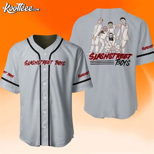 Slashstreet Boys Halloween Horror Movie Baseball Jersey