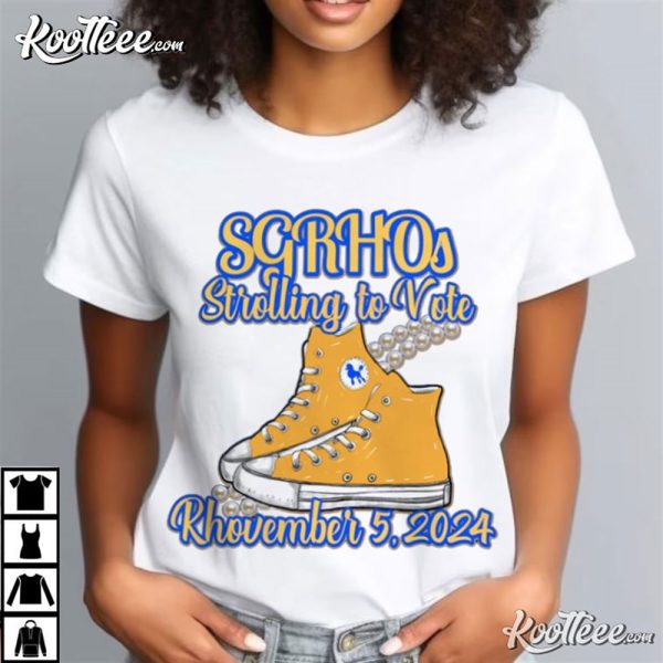 SGRHO Sorority Sigmas Strolling To Vote Rhovember 5 2024 T-Shirt