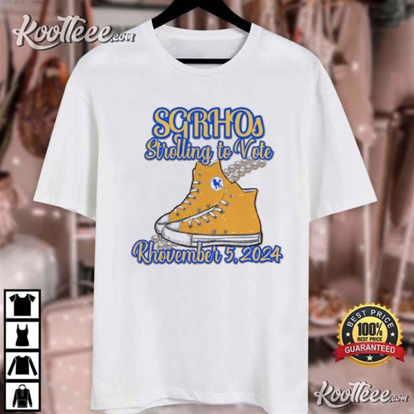 SGRHO Sorority Sigmas Strolling To Vote Rhovember 5 2024 T-Shirt