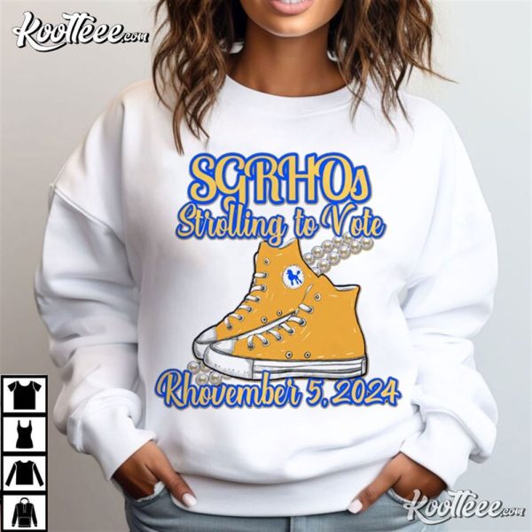 SGRHO Sorority Sigmas Strolling To Vote Rhovember 5 2024 T-Shirt