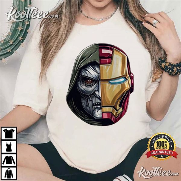 Dr Doom And Iron Man Mask Robert Downey Jr T-Shirt