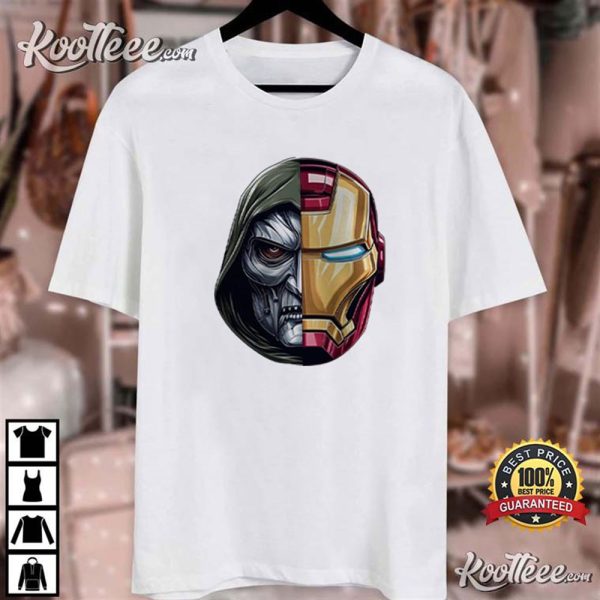 Dr Doom And Iron Man Mask Robert Downey Jr T-Shirt