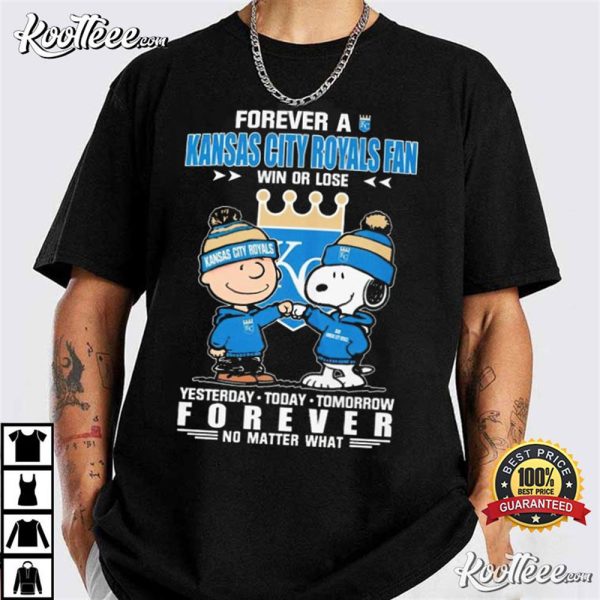 Forever A Kansas City Royals Fan Win Or Lose Peanuts T-Shirt