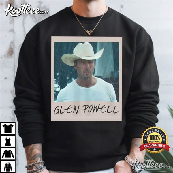 Glen Powell Cowboy Retro Photo T-Shirt