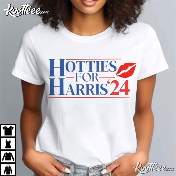 Hotties For Harris Madam President 2024 Democratic T-Shirt