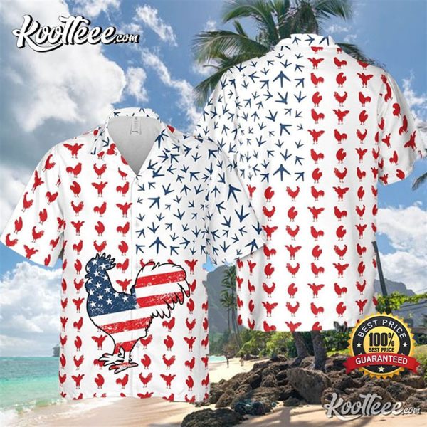 4th Of July Chicken Lovers Hawaiian Shirt