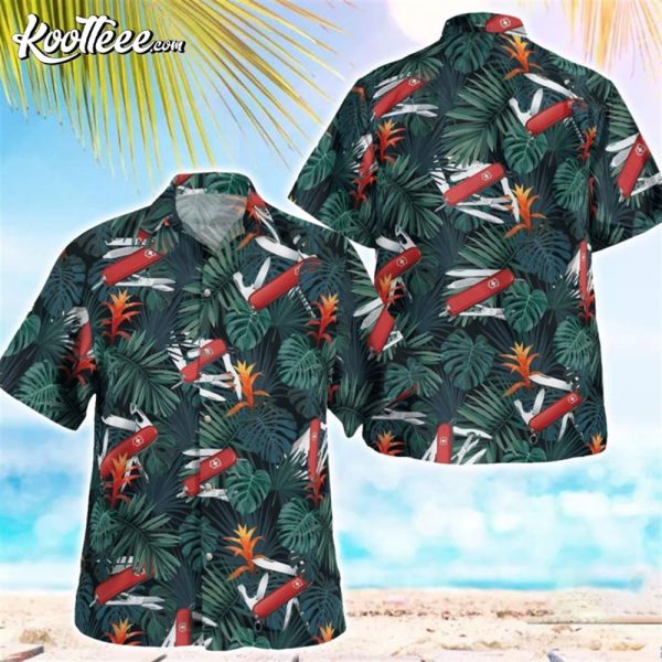 Swiss Army Knife Tropical Hawaiian Shirt