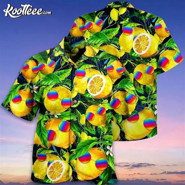 Hippie Funny Lemon Peace Hawaiian Shirt