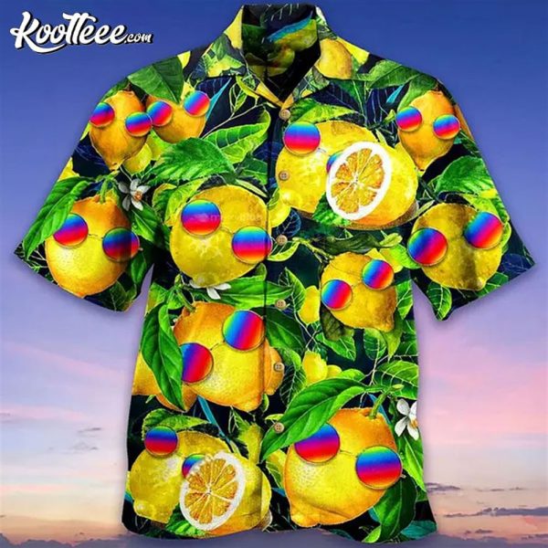 Hippie Funny Lemon Peace Hawaiian Shirt