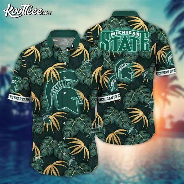 Michigan State Spartans NCAA Lush Greenery Hawaiian Shirt