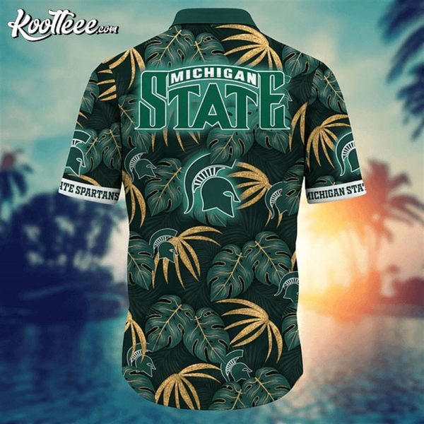 Michigan State Spartans NCAA Lush Greenery Hawaiian Shirt