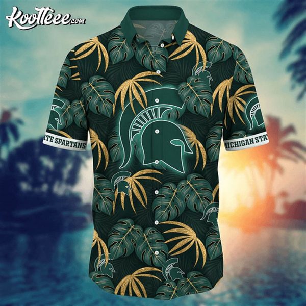 Michigan State Spartans NCAA Lush Greenery Hawaiian Shirt