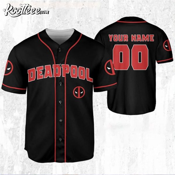 Personalize Deadpool Black Red Baseball Jersey