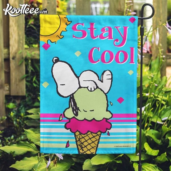 Peanuts Snoopy Stay Cool Summer Garden House Flag