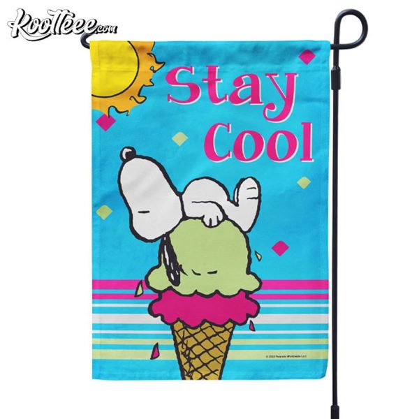 Peanuts Snoopy Stay Cool Summer Garden House Flag