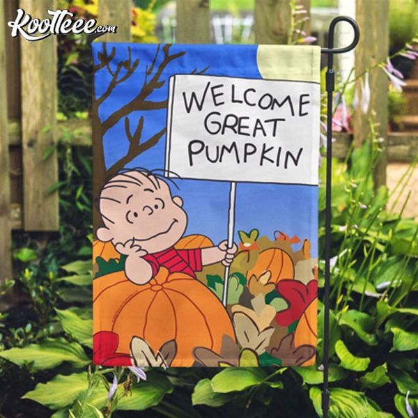 Peanuts Welcome Great Pumpkin Halloween Flag