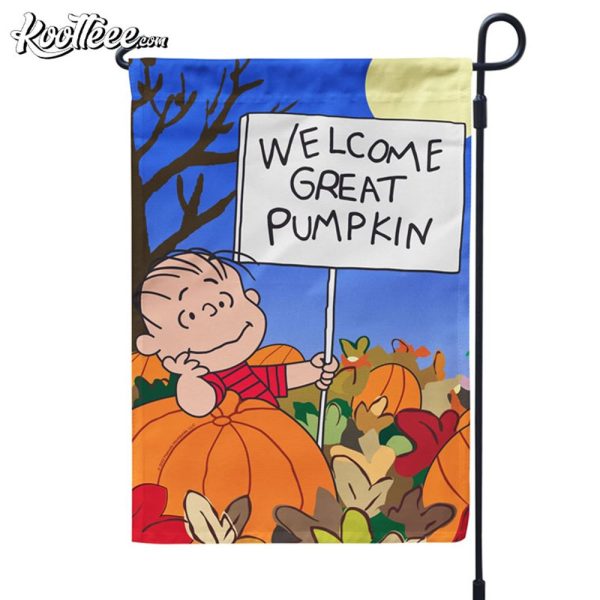 Peanuts Welcome Great Pumpkin Halloween Flag