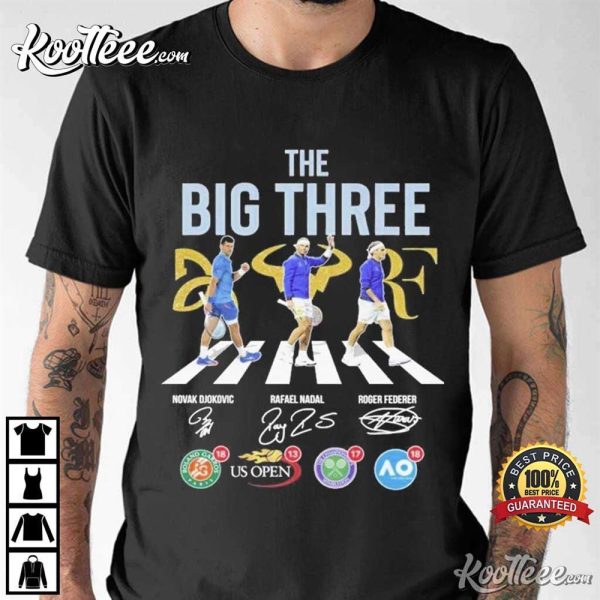 Novak Djokovic Rafael Nadal Roger Federer The Big Three T-Shirt