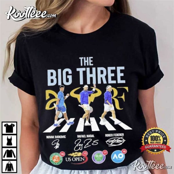 Novak Djokovic Rafael Nadal Roger Federer The Big Three T-Shirt