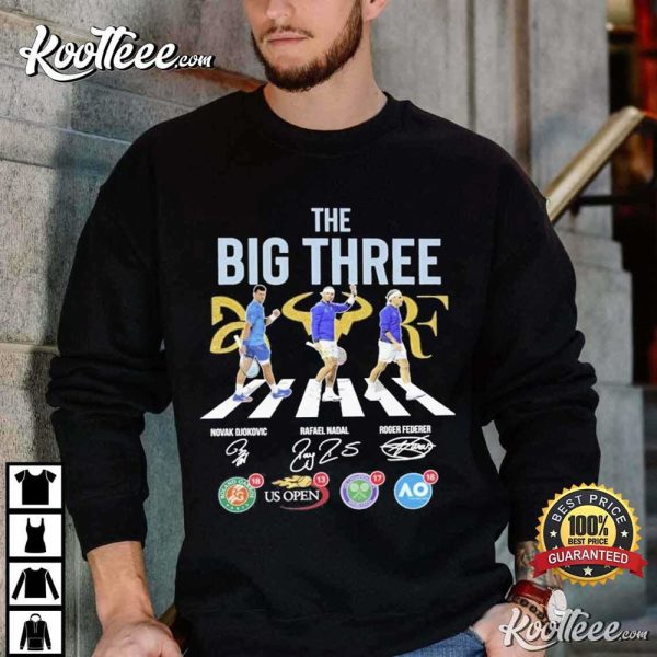 Novak Djokovic Rafael Nadal Roger Federer The Big Three T-Shirt