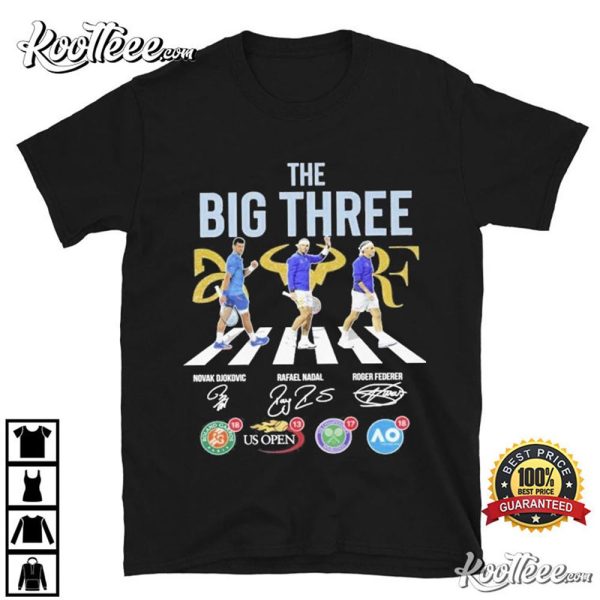 Novak Djokovic Rafael Nadal Roger Federer The Big Three T-Shirt