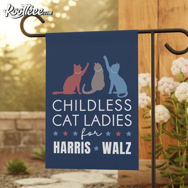 Childless Cat Ladies For Harris Walz 2024 Flag