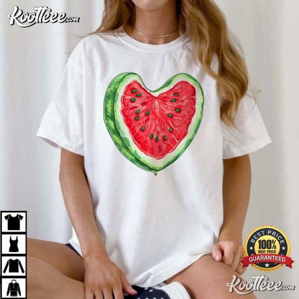 Watermelon Heart National Watermelon Day T-Shirt