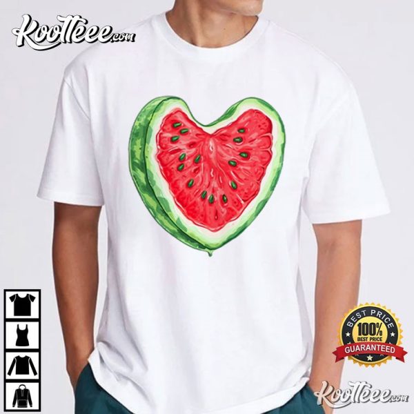 Watermelon Heart National Watermelon Day T-Shirt