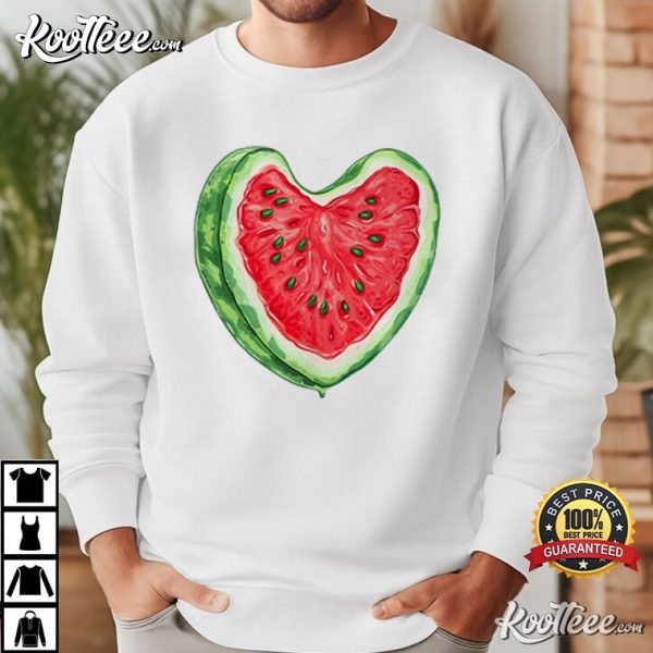 Watermelon Heart National Watermelon Day T-Shirt