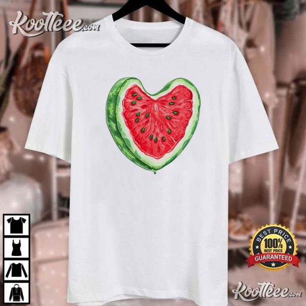 Watermelon Heart National Watermelon Day T-Shirt