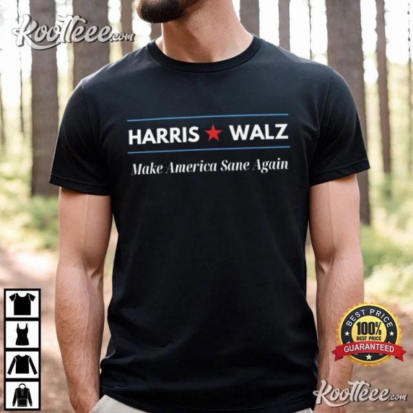 Harris Walz Make America Sane Again T-Shirt