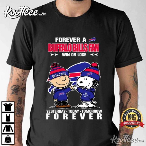 Peanuts Forever A Buffalo Bills Fan Win Or Lose T-Shirt