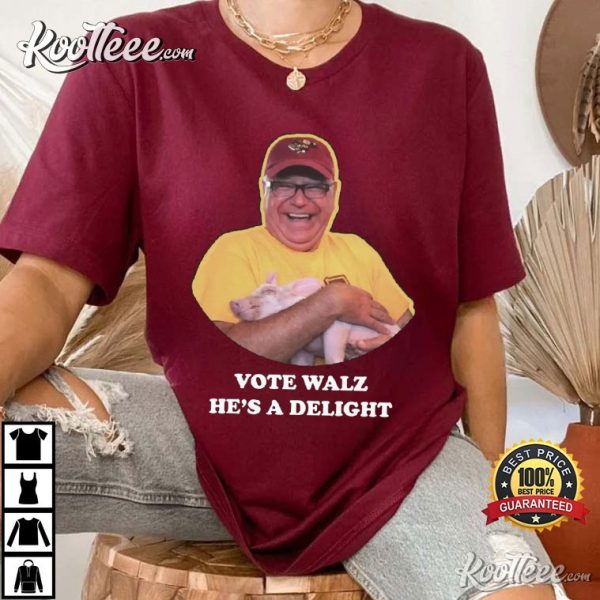 Vote Walz He’s A Delight Piglet Minnesota State Fair T-Shirt