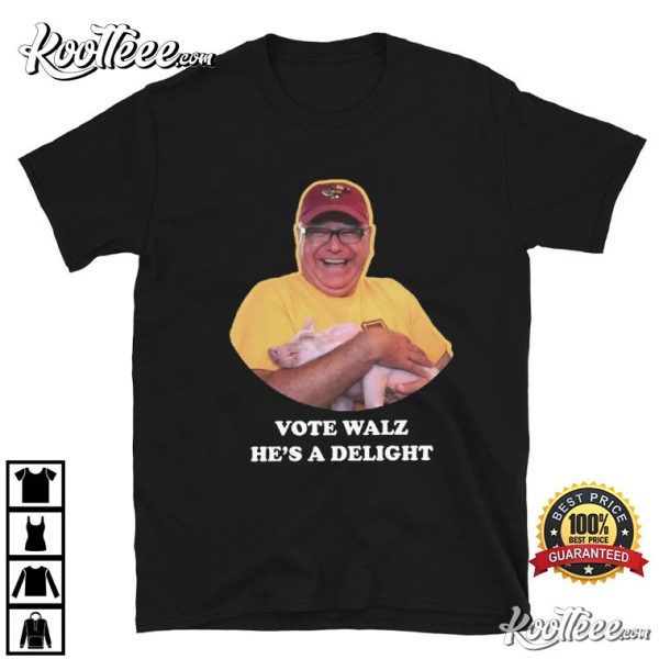 Vote Walz He’s A Delight Piglet Minnesota State Fair T-Shirt