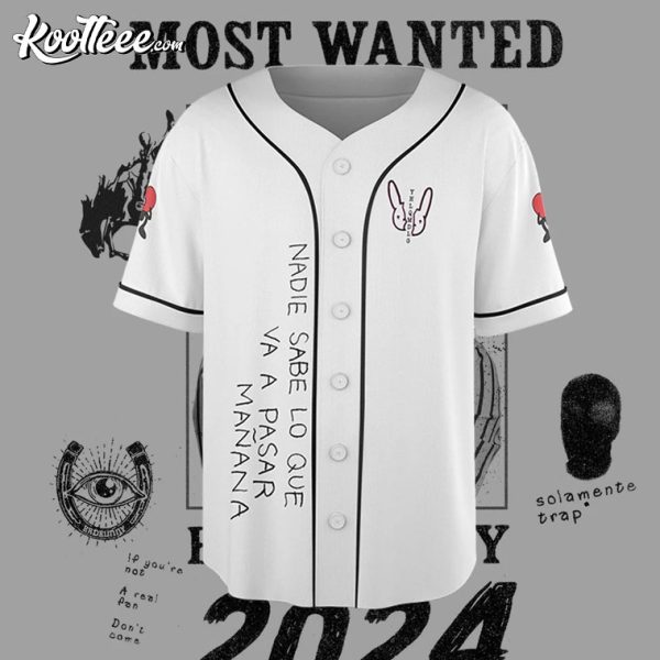 Bad Bunny Most Wanted Tour 2024 Baseball Jersey