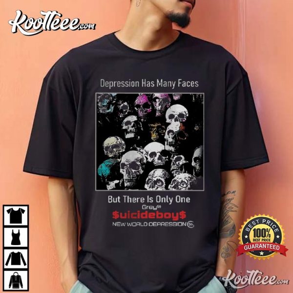 Suicideboys Depression Has Many Faces New World Depression T-Shirt