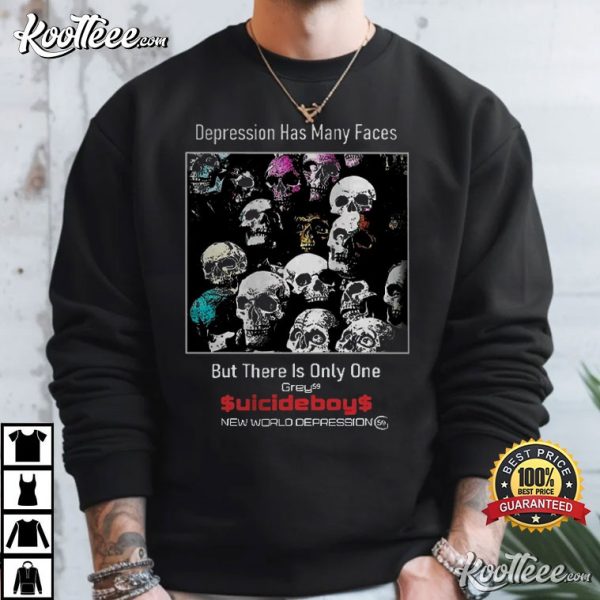 Suicideboys Depression Has Many Faces New World Depression T-Shirt