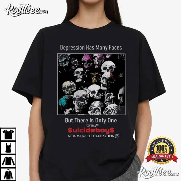 Suicideboys Depression Has Many Faces New World Depression T-Shirt