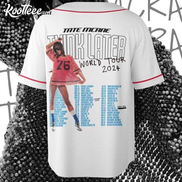 Tate McRae Think Later World Tour 2024 Baseball Jersey