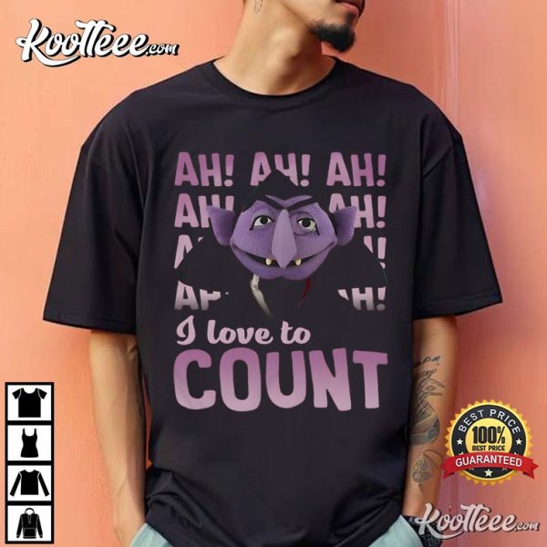 Sesame Street Dracula I Love To Count T-Shirt