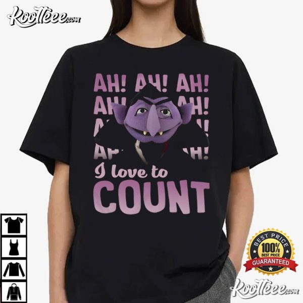 Sesame Street Dracula I Love To Count T-Shirt