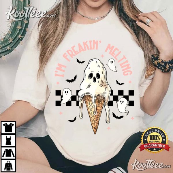 Im Freakin Melting Retro Summer Ghost Halloween T-Shirt