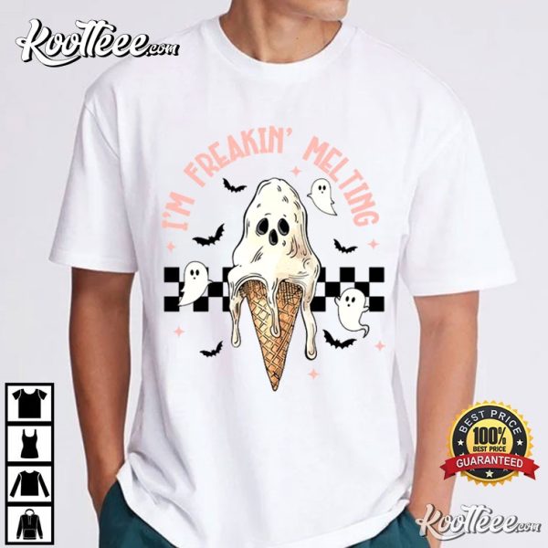 Im Freakin Melting Retro Summer Ghost Halloween T-Shirt