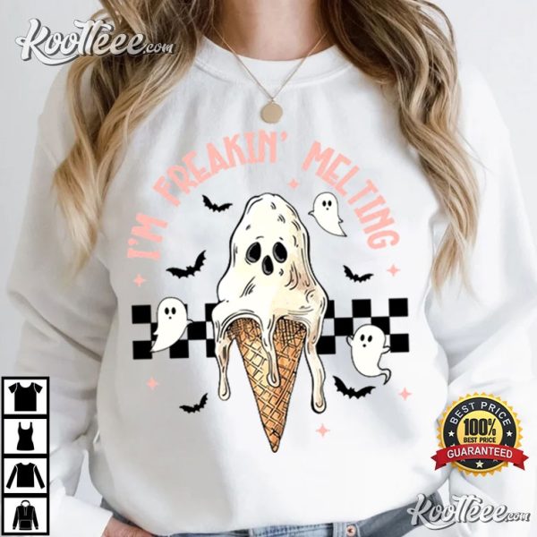 Im Freakin Melting Retro Summer Ghost Halloween T-Shirt