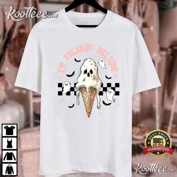 Im Freakin Melting Retro Summer Ghost Halloween T-Shirt