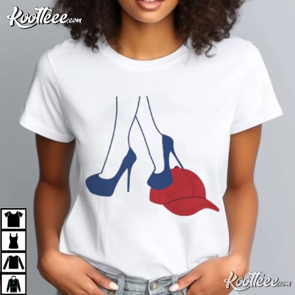 Kamala Harris Heels Stepping On Red MAGA Hat T-Shirt